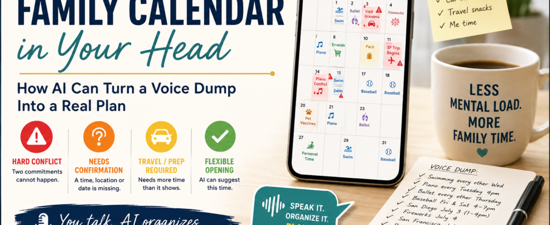 Stop Carrying the Family Calendar in Your Head: How AI Turns a Voice Dump Into a Real Plan