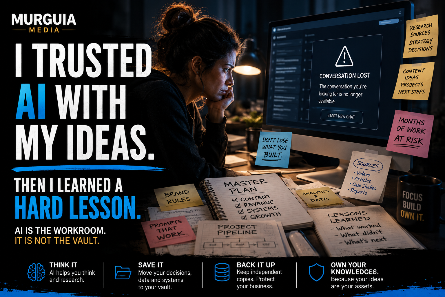 AI can help creators research, plan and build faster—but relying on AI chats as the only place for business knowledge creates a dangerous single point of failure.